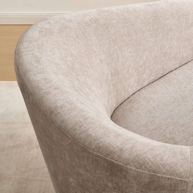 Fauteuil d'appoint pivotant en chenille, Kaki