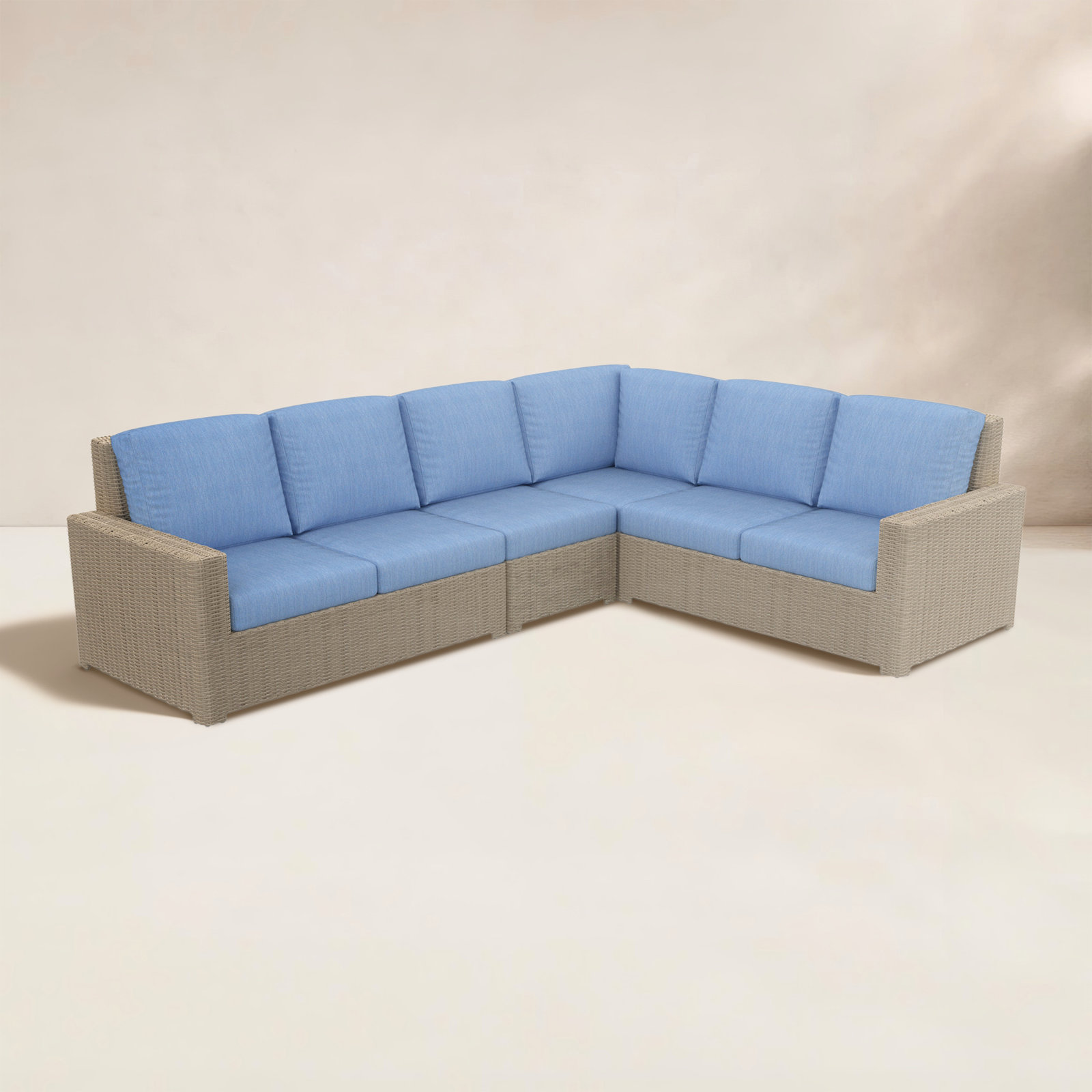 Henri 116" Sunbrella® Patio Sectional Set, Sunbrella Cast Ocean
