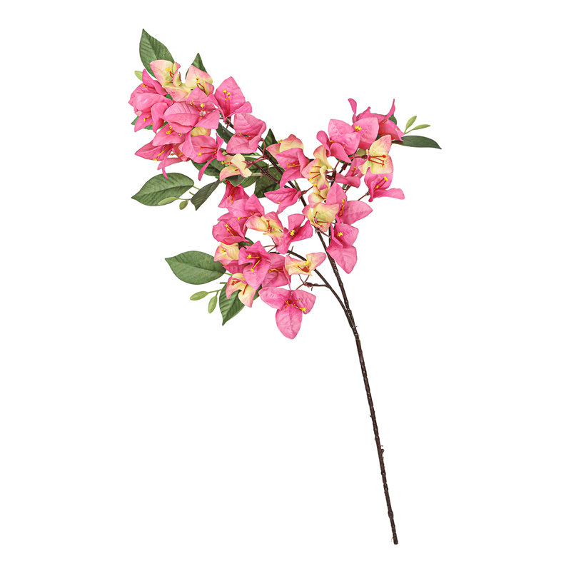 Artificial Bougainvillea Flower Stem Spray, Pêche rose