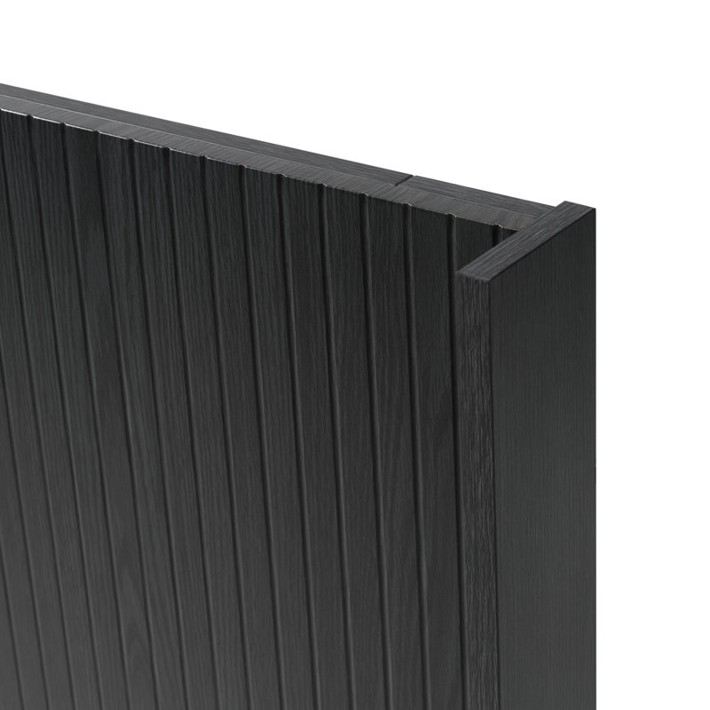 Wood Headboard For Queen Size Bed, 64.4" Wide Black Oak, Modern Wall Mounted, Wingback Fluted Panel, Elegant Real Texture, Contemporary 3d Crafted Design, Strong And Quick To Assemble Oak Headboard,