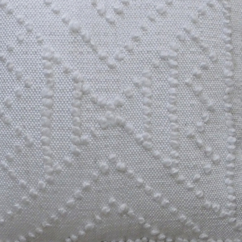 Coussin intérieur 18 po x 18 po, Blanc côtelé