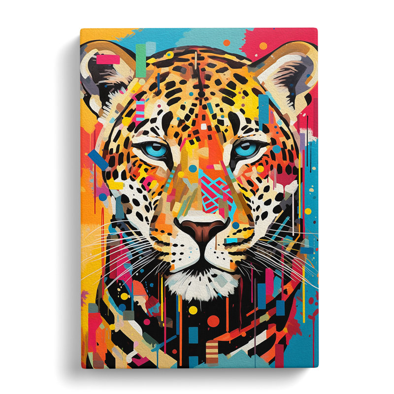 Leopard Constructivism - No Frame Print, 76cm H x 50cm W x 3cm D