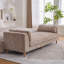 Banc rembourré en chenille avec coussins