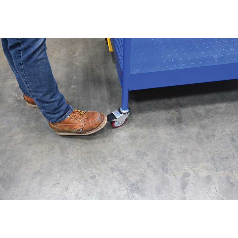 Work Platform Back Casters, 93.62" H x 36" W x 50.9375" D