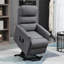 Fauteuil électrique avec massage par vibration, fauteuil inclinable rembourré en tissu pour personnes âgées avec télécommande, poches latérales