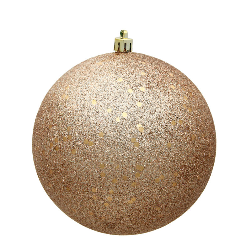 Décoration de boule décorative des Fêtes, H 4,75 po x l 4,75 po x P 4,75 po, Café latté