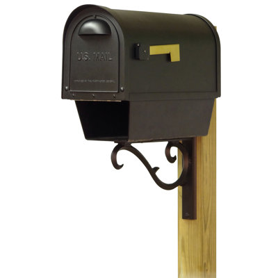 Classic Aluminum Post Mounted Mailbox