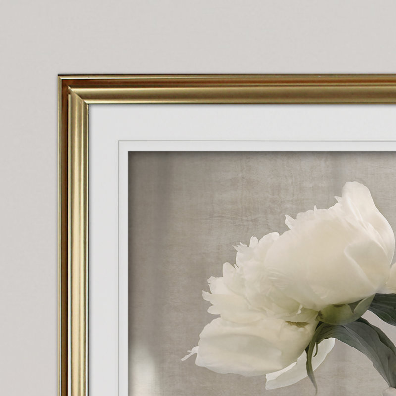 " Farmhouse Blooms ", Gold, 24" H x 32" W x 1.5" D