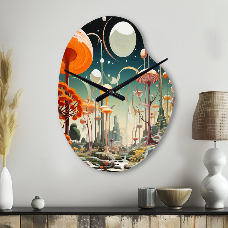 Coloré Mid Mid Century Mid-Century Mushroom Dreams I - Mid-Century Modern Unique Shape, Petit