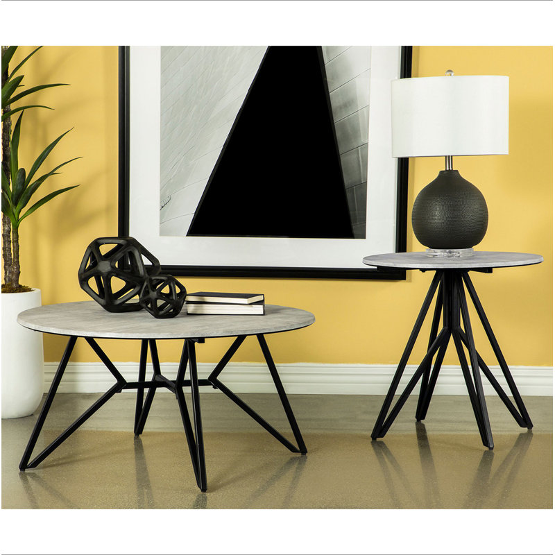 Ensemble de table basse et de table d'appoint 2 pièces Garfield