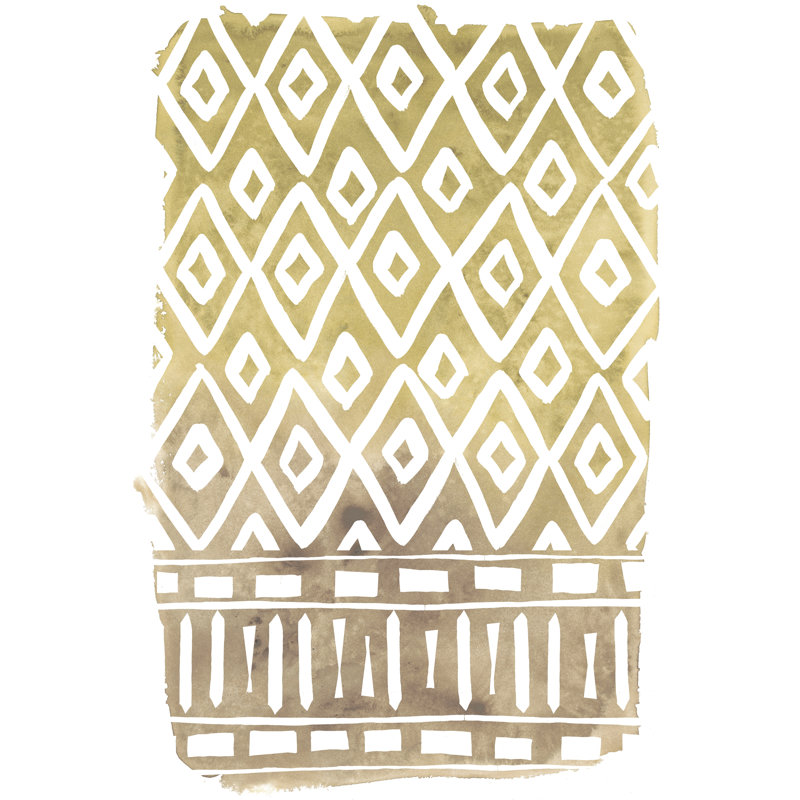 Mud Cloth Motif II by June Erica Vess - Wrapped Canvas Print, 46cm H x 30cm W
