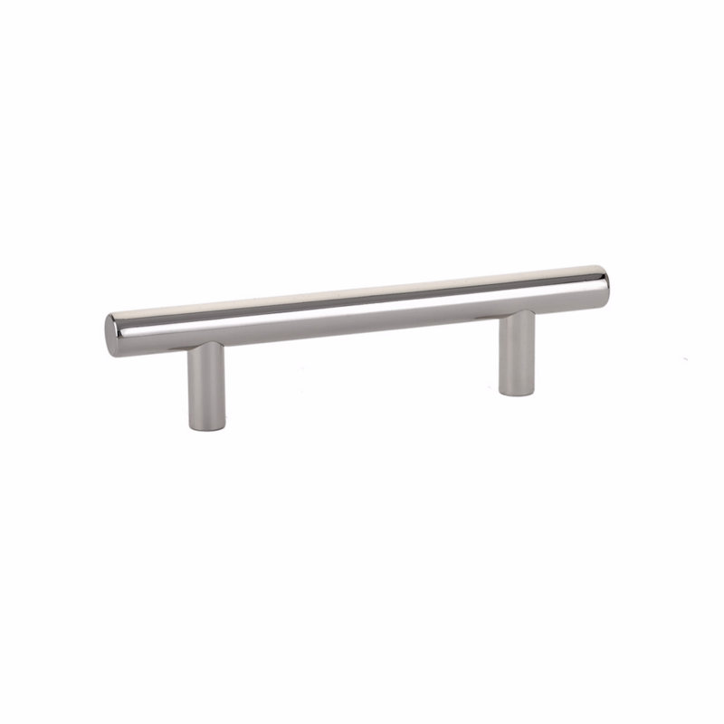 Poignées barres, Nickel poli, 3.5"