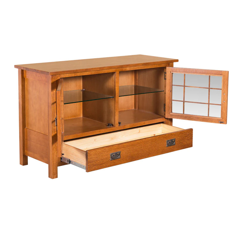 Winnie Unfinished TV Stand for TVs up to 55", Light Oak