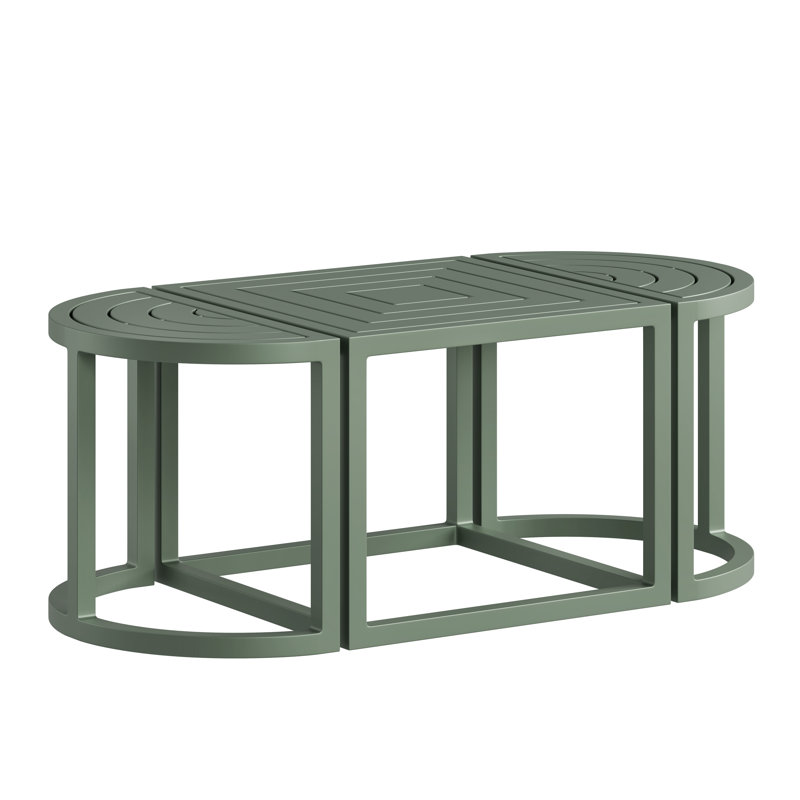 Tea Table (3 Piece), Eucalyptus Green