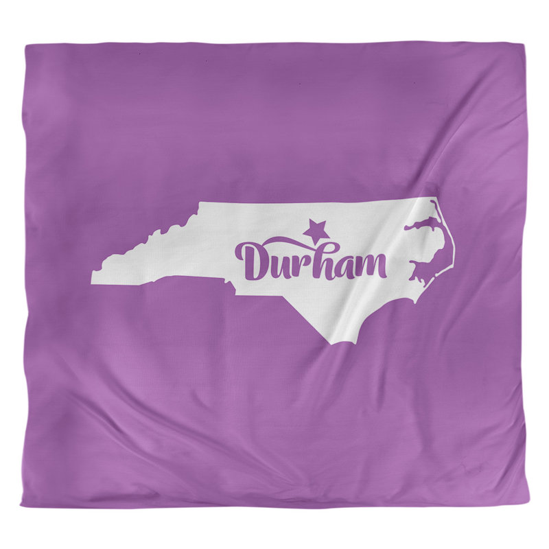 Housse de couette de caroline du nord durham, Housse de couette pour grand lit, Violet, Microfibre