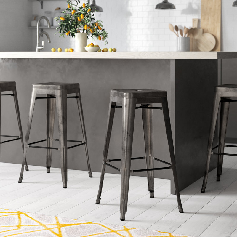 Nesbit Counter Stool, Bar Stool (30" Seat Height), Gray