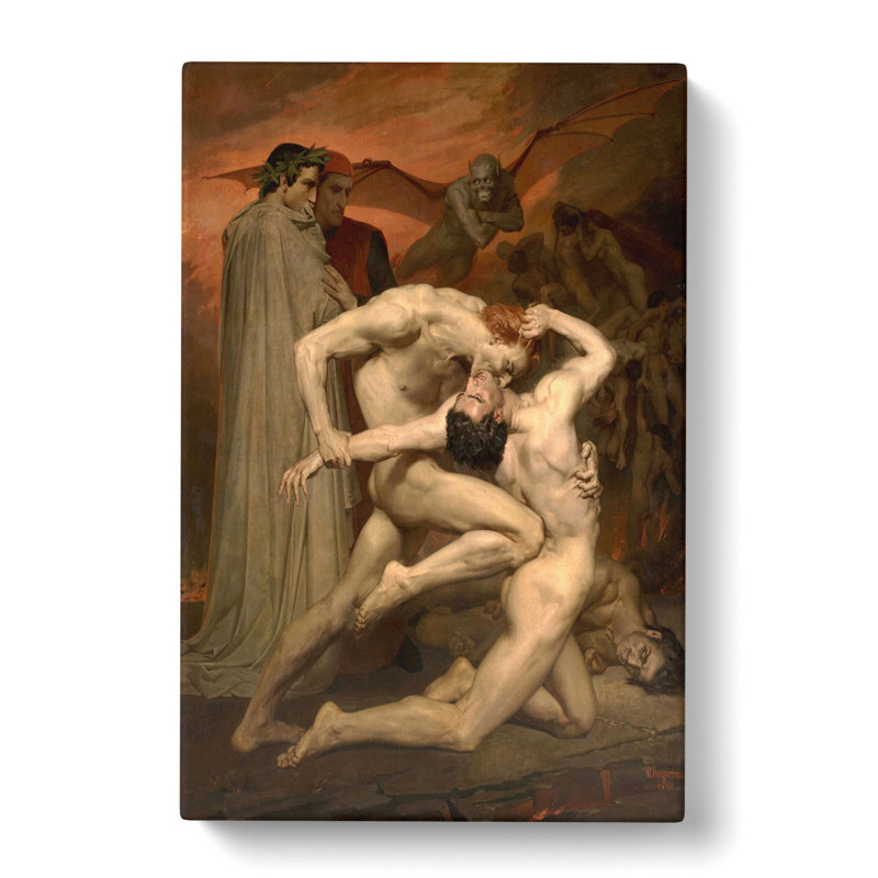 Dante And Virgil by William Adolphe Bouguereau - Wrapped Canvas Painting, 76cm H x 50cm W x 3cm D