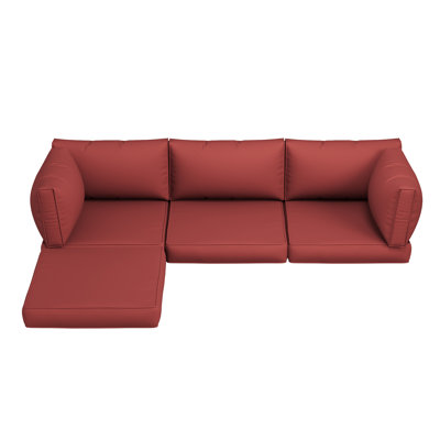 Outdoor Replacement Cushion Set Seat/Back Cushion (Cushion Set Only, Sofa Not Included)