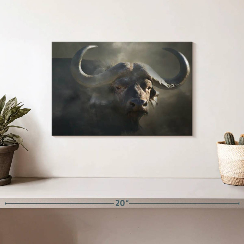 Brampt Cape Buffalo, 8" H x 12" W
