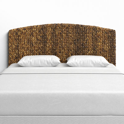 Boatwright Rattan Panel Headboard with Solid Wood Legs