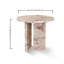 Table basse en marbre facile à assembler - pierre naturelle beige, surface polie, décoration intérieure luxueuse-132143486-132143488