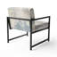 Chaise blanche avec accoudoirs minimaliste, fauteuil Cloudscape-112890108