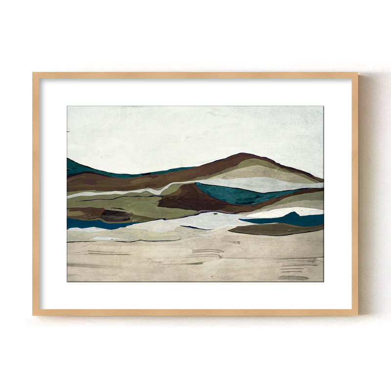 Terra Modscape VI par Chichi - Peinture de paysage moderne, Tanné, H 32 po x l 24 po