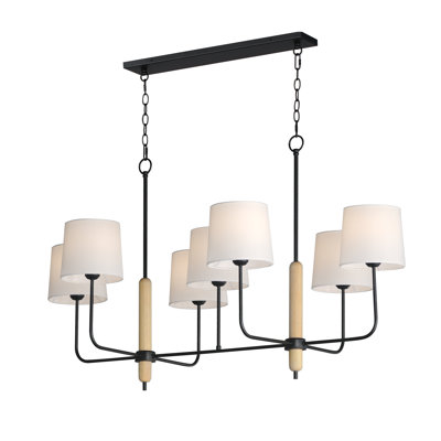 Nikeesha 7 - Light Natural Wood Kitchen Island Pendant