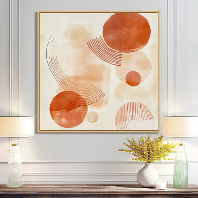 Toile boho, art mural abstrait terre cuite, Anarita