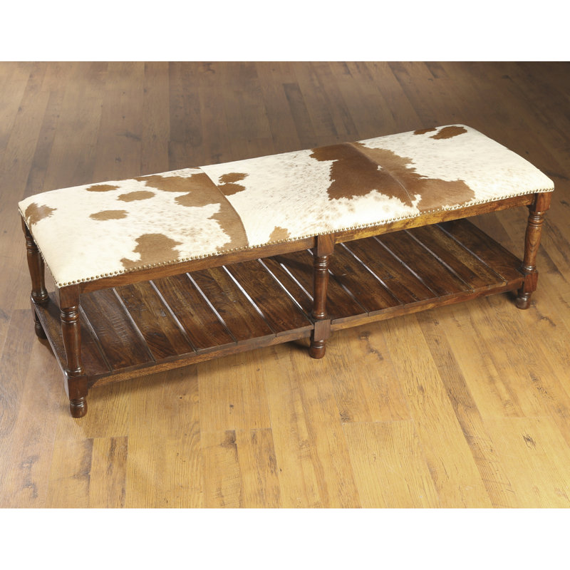 Banc de rangement en bois Rakestraw, Marron foncé