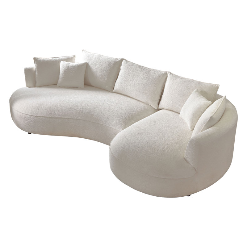 Curved Sofa with Ingenious Shape Beige