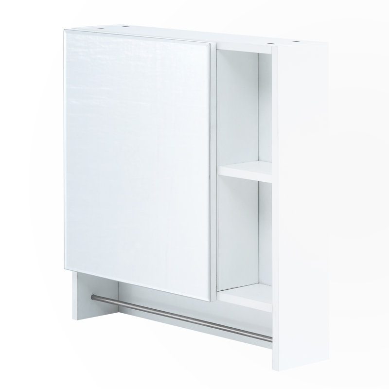 Armoire à pharmacie murale avec miroir, Blanc