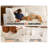 8 Seater Oversized Modular Sofa Extra Deep Cloud Corduroy Sectional Couch With Ottoman Chaise-1854943989