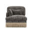 Canapé LSF léopard chenille avec coussins - noir kaki-915742548