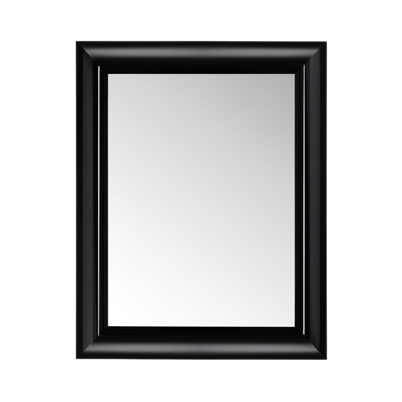 Ghost Flat Wall Mirror, 43.7" x 34.65", Black