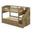 Lit superposé peu encombrant avec lit gigogne, trois tiroirs, escalier de rangement et garde-robe-936403763