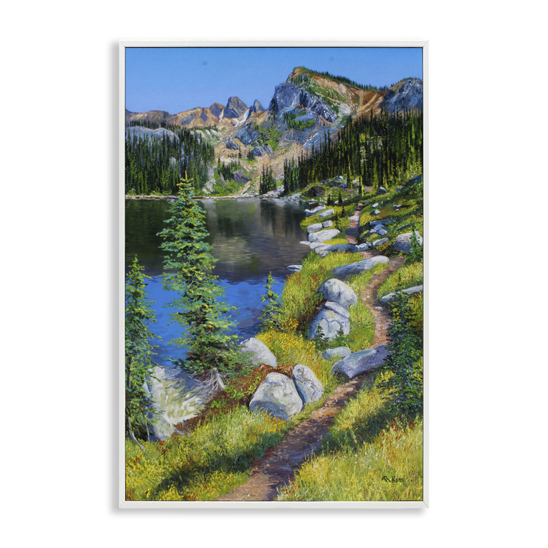 Art alpin, art giclée par Andrew Kiss, Giclée encadrée blanc bord de mer, H 24 po x l 16 po