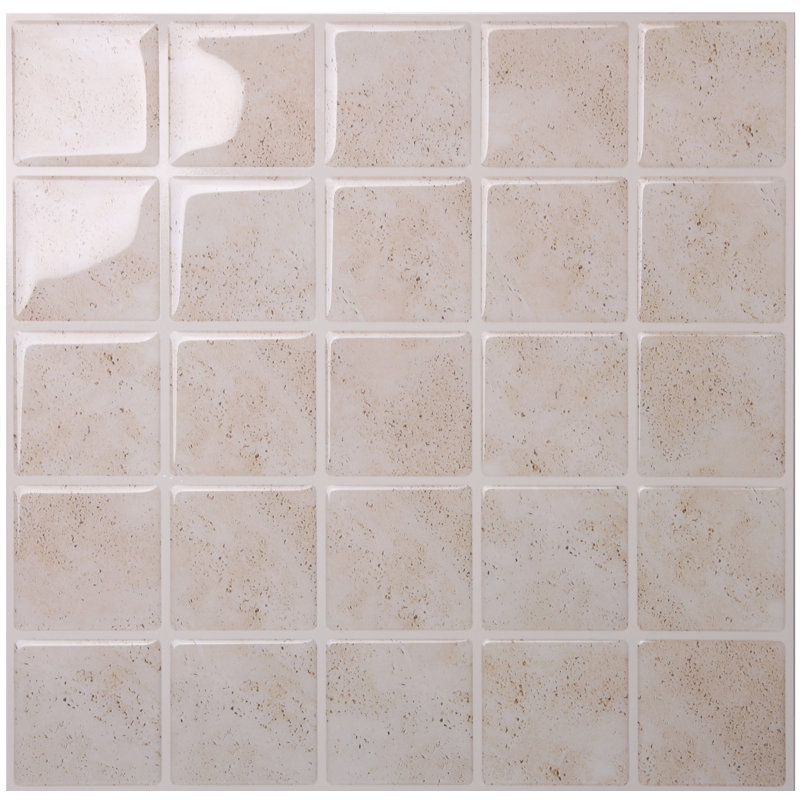 Carreau de mosaïque en pvc à écorce en pvc 10 po x 10 po