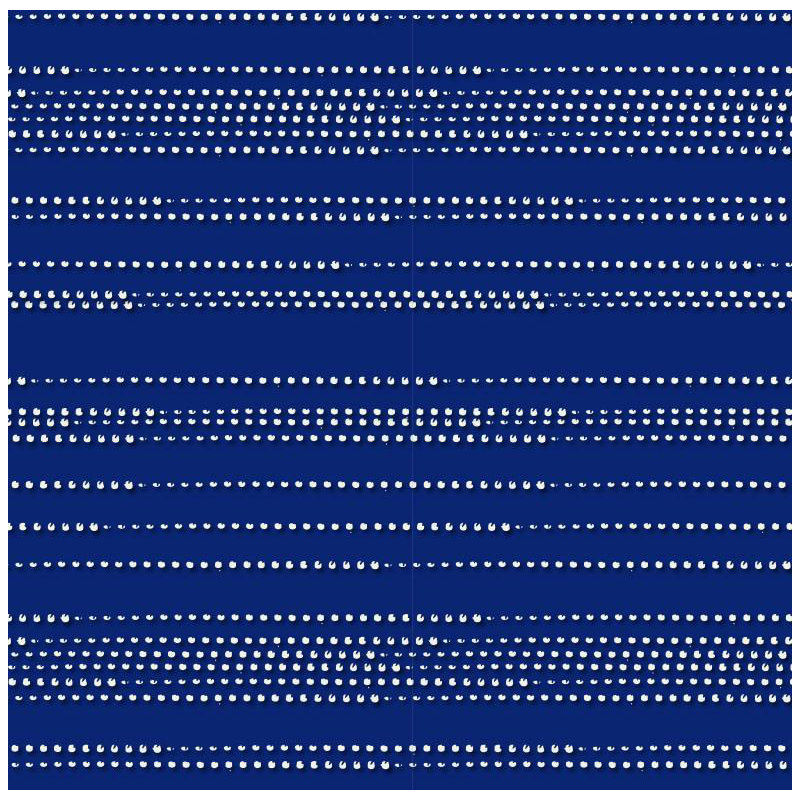 Morse Code Polka Dots Peel & Stick Wallpaper Roll by Jamie Graney, Navy/Coconut