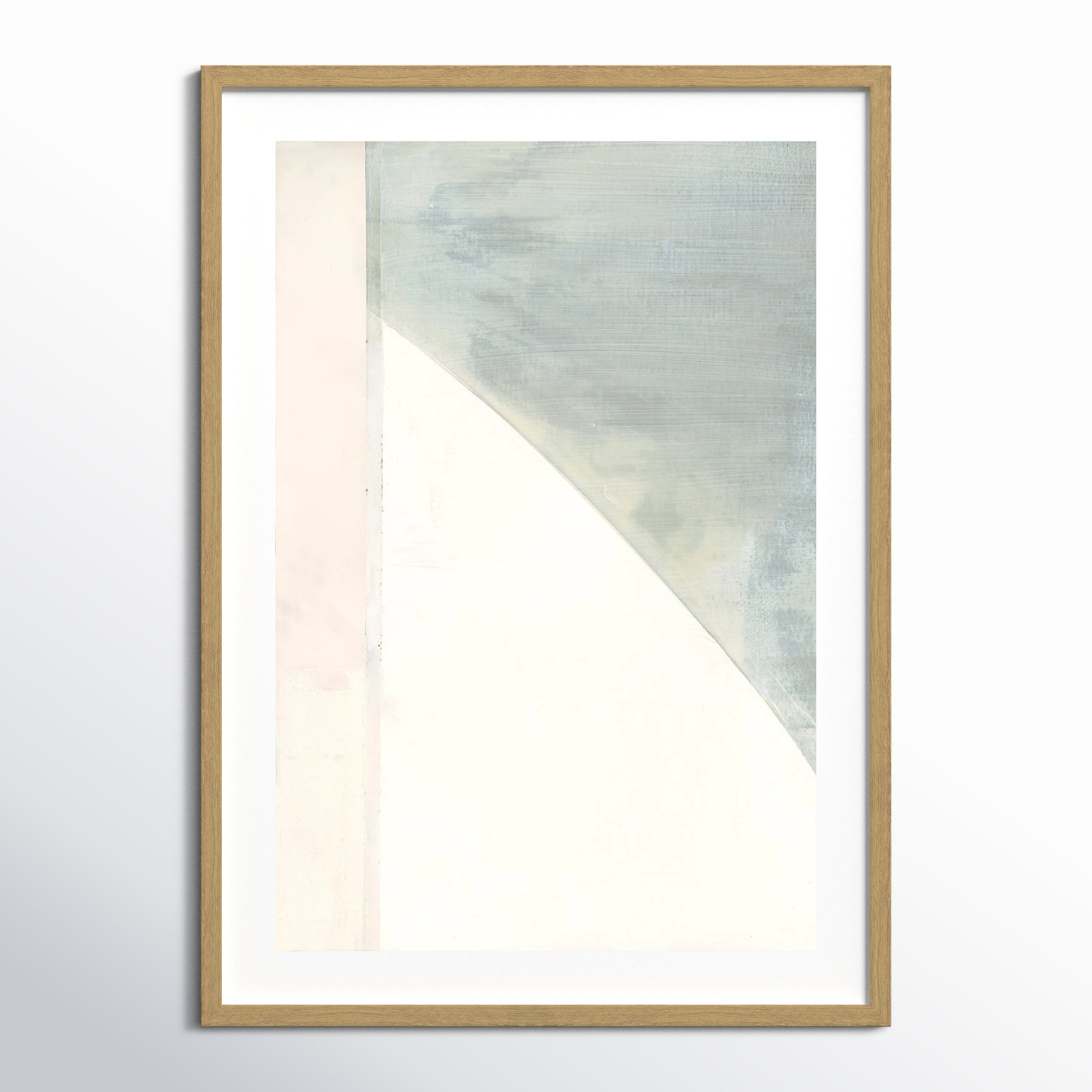 Alexandria "In Neutral I" Painting by Cartissi, 35.5" H x 25.5" W x 0.75" D, Beige Wood Framed Paper