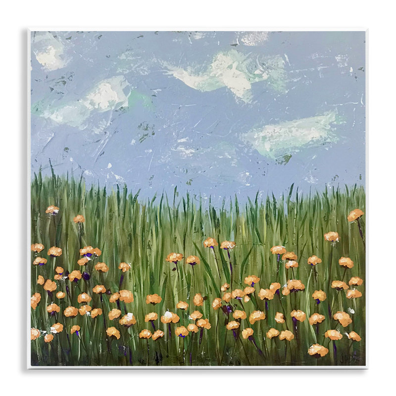 Art mural Sunscape Flower Meadow, conception de Jade Reynolds