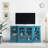 Ambriehl 63'' Buffet Storage Cabinet, TV Stand Up to 70" Console Table with 4 Glass Door and Carved Design