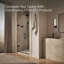 Composed 39-5/8-In40-3/8-Inw X 71-1/2-Inh Frameless Pivot Shower Door With 3/8-In Crystal Clear Glass And Back-To-Back Vertical Door Pulls-180553128