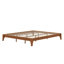 Base de lit plateforme en bois avec support en lattes de bois-495882670