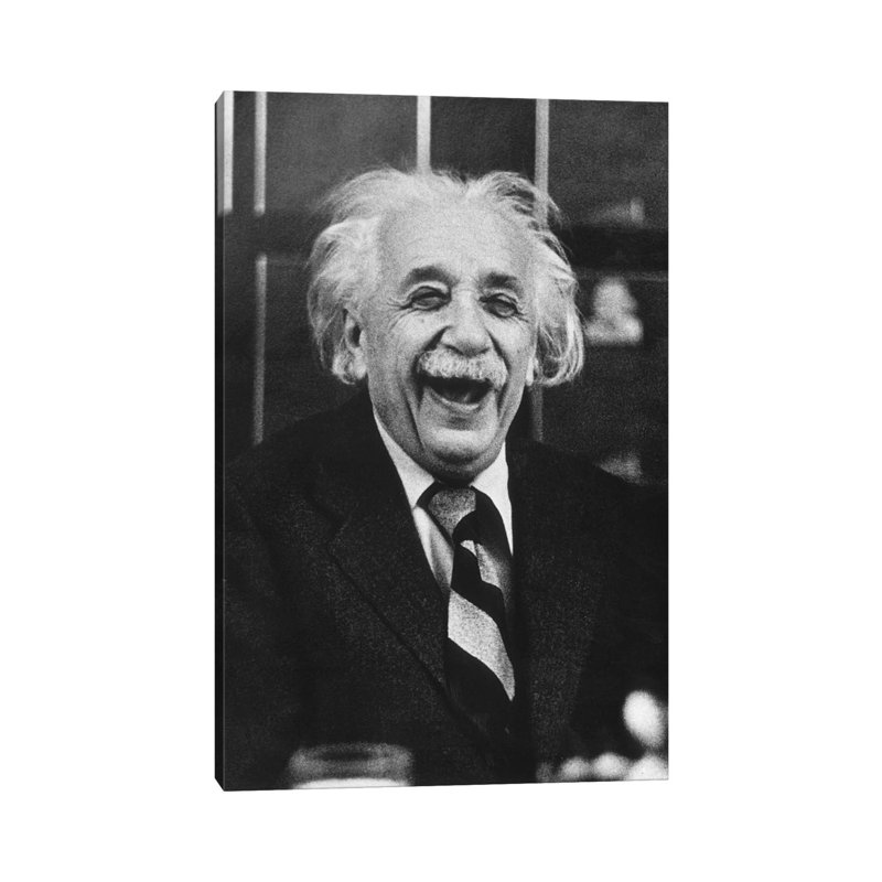 Albert Einstein At Princeton Luncheon New Jersey 1955 by Ruth Orkin - Wrapped Canvas Print, 30.48cm H x 20.32cm W x 1.91cm D