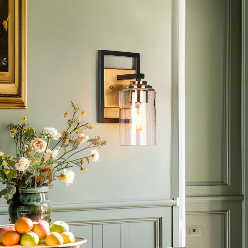 Grisella Dimmable Black/Brass Vanity Light