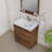 Arjina 30'' Single Bathroom Vanity with Solid Surface Top-124864272