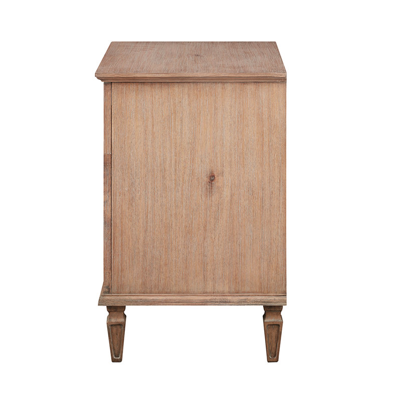 Table de chevet naturelle avec fabrication en Pb de 19 po de profondeur, Natural