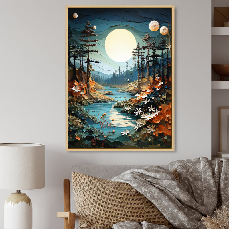 Fairlight Canada Canadian Wilderness This, H 44 po x l 34 po x P 1,5 po, Cadre naturel flottant
