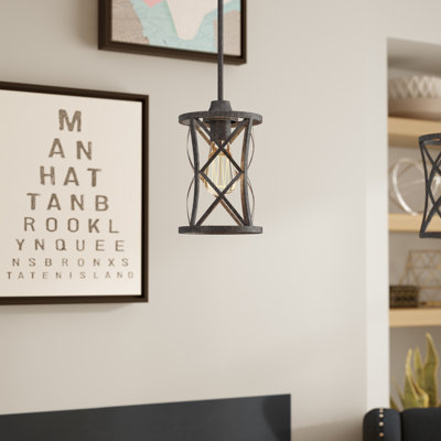 Luminaire suspendu cylindrique simple à 1 lumière Fager